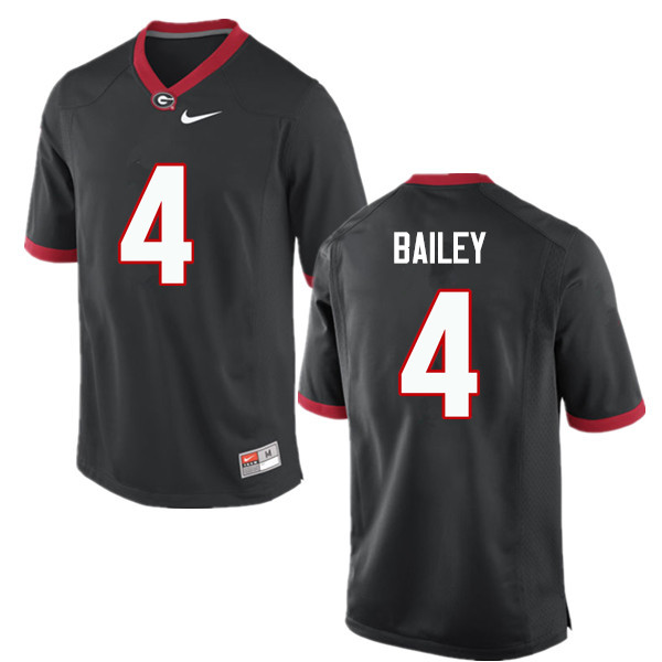 Men Georgia Bulldogs #4 Champ Bailey College Football Jerseys-Black - Click Image to Close